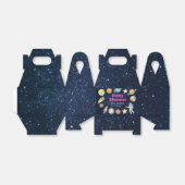 宇宙の女の子ベビーシャワー フェイバーボックス (折り畳みなし)