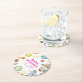 宇宙の女の子ベビーシャワー ペーパーコースター (インサイチュ)