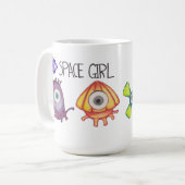 宇宙の女の子: 外国のマグ コーヒーマグカップ (正面左)