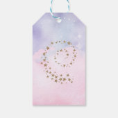 宇宙の女の子 宇宙飛行士の写真ありがとう ギフトタグ (裏面)