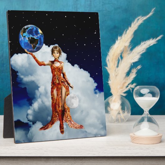宇宙の女神のプレート フォトプラーク (側面)