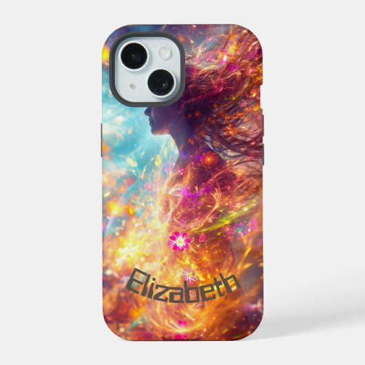 宇宙の女神 iPhone 15ケース (裏面)