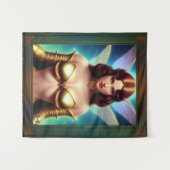 宇宙の妖精の黄金時代by Xzendor7 タペストリー (正面(横))