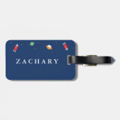 宇宙の子供の荷物のラベル ラゲッジタグ (裏面横)