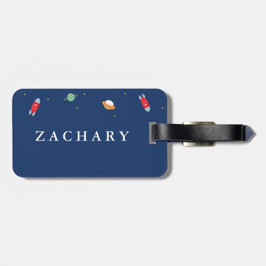 宇宙の子供の荷物のラベル ラゲッジタグ (裏面横)