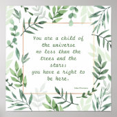 宇宙の子感動的引用文 ポスター (正面)