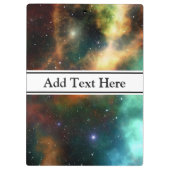 宇宙の宇宙の星のクリップボーパーソナライズされたド クリップボード (裏面)
