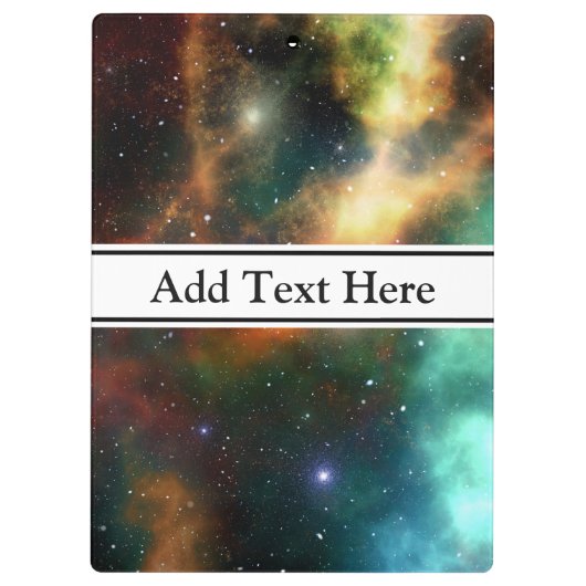 宇宙の宇宙の星のクリップボーパーソナライズされたド クリップボード (裏面)