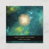 *~*宇宙の宇宙治癒エネルギー、太陽のバースト星 スクエア名刺 (正面)