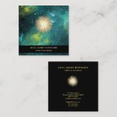 *～*宇宙の宇宙治癒エネルギー、太陽のバースト星 スクエア名刺 (正面/裏面)