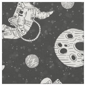 宇宙の宇宙飛行士の白黒 ファブリック (クローズアップ)
