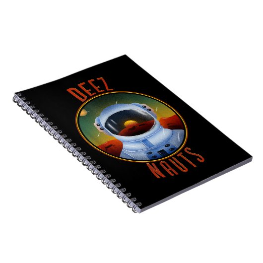 宇宙の宇宙飛行士デズ・ナウツおもしろい・ジョークAdu ノートブック (右側)