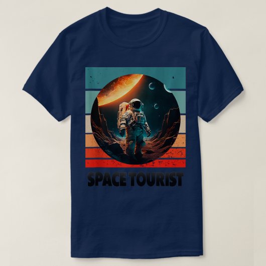 宇宙の宇宙飛行士宇宙宇宙飛行士バンク Tシャツ (デザイン正面)
