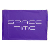 宇宙の宇宙飛行士 – スケッチアート – 白と紫 枕カバー (裏面)