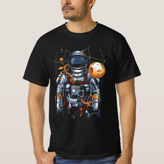 "宇宙の宇宙飛行士" Tシャツ (正面)