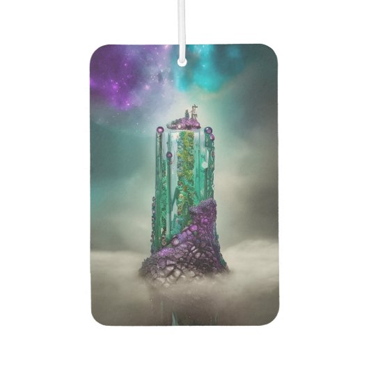 宇宙の宝石とガラス\|/宇宙AIアート カーエアーフレッシュナー (正面)