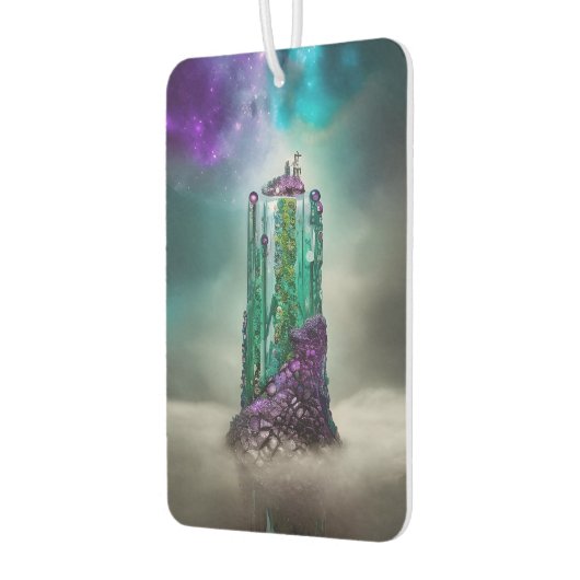 宇宙の宝石とガラス\|/宇宙AIアート カーエアーフレッシュナー (左)