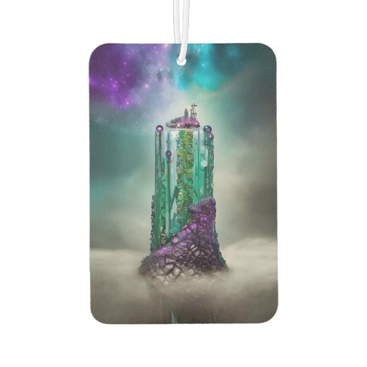 宇宙の宝石とガラス\|/宇宙AIアート カーエアーフレッシュナー (裏面)