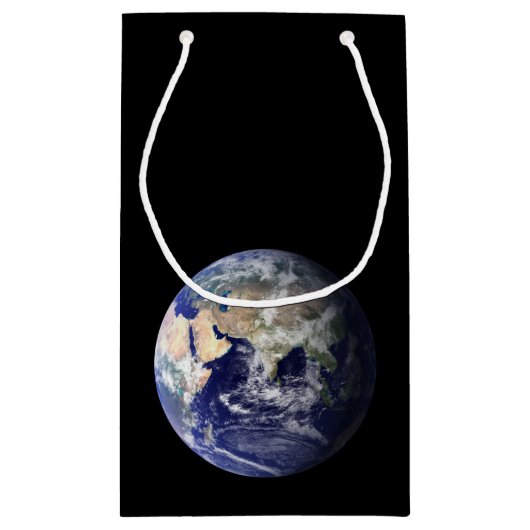 宇宙の小さいギフトバッグからの惑星の地球 スモールペーパーバッグ (裏面)