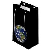 宇宙の小さいギフトバッグからの惑星の地球 スモールペーパーバッグ (正面アングル)