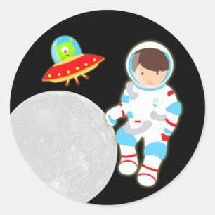 宇宙の小さい宇宙飛行士 ラウンドシール