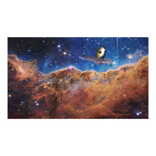 宇宙の崖 カリーナ星雲 スペース ウェッブ望遠鏡 フォトプリント (正面)