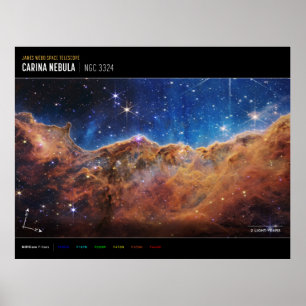宇宙の崖 カリーナ星雲 スペース ウェッブ望遠鏡 ポスター
