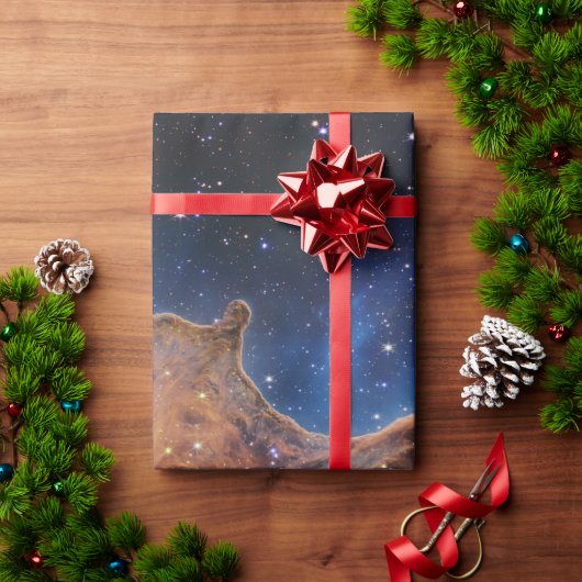 宇宙の崖 カリーナ星雲 スペース ウェッブ望遠鏡 ラッピングペーパー (クリスマスギフト)