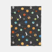 宇宙の幸せな惑星 フリースブランケット (正面)