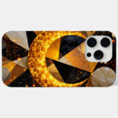 宇宙の幾何学星を持つ黄金の三日月 Case-Mate iPhoneケース (裏面 (横))
