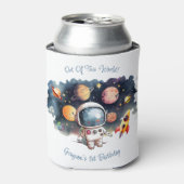 宇宙の彼方の惑星 少年 誕生日 缶クーラー (缶正面)