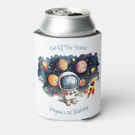 宇宙の彼方の惑星 少年 誕生日 缶クーラー