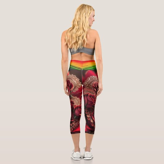 宇宙の心地よいあなたのアクティブなライフスタイルレギンス カプリレギンス (裏面)