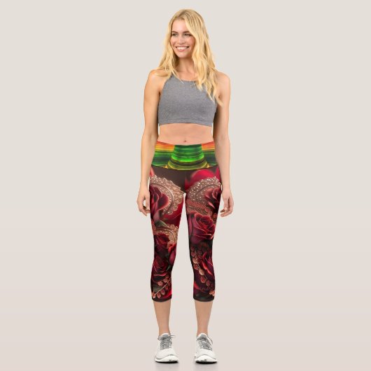 宇宙の心地よいあなたのアクティブなライフスタイルレギンス カプリレギンス (正面)