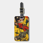 宇宙の恐怖-ヴィンテージの空想科学小説の漫画の芸術 ラゲッジタグ (正面縦)