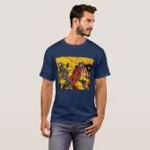 宇宙の恐怖-ヴィンテージの空想科学小説の漫画の芸術 Tシャツ (正面フル)