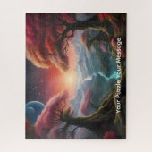 宇宙の惑星とカラフルな世界 ジグソーパズル (縦)