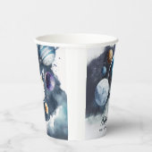 宇宙の惑星とロケット船ボーイ第1の誕生日 紙コップ (右)