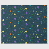 宇宙の惑星と星の未知の銀河系 ラッピングペーパー (フラット)