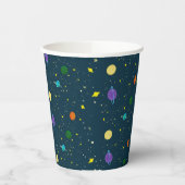 宇宙の惑星と星の未知の銀河系 紙コップ (左)