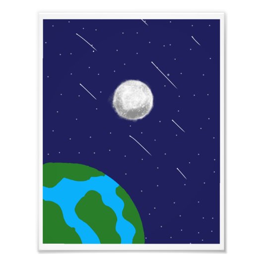 宇宙の惑星と月のアクリルパズル フォトプリント            (正面)