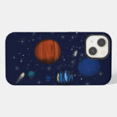 宇宙の惑星と銀河 iPhoneケース (裏面横)