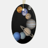 宇宙の惑星のモンタージュ セラミックオーナメント (左)