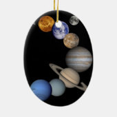 宇宙の惑星のモンタージュ セラミックオーナメント (裏面)