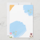 宇宙の惑星の男の子の1歳の誕生日招待状 招待状 (裏面)