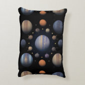宇宙の惑星の配置 アクセントクッション (裏面(縦))