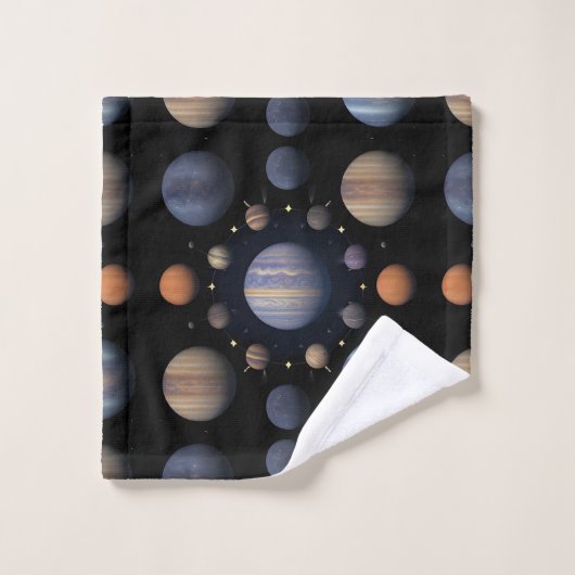 宇宙の惑星の配置 ウォッシュタオル (ウォッシュタオル)