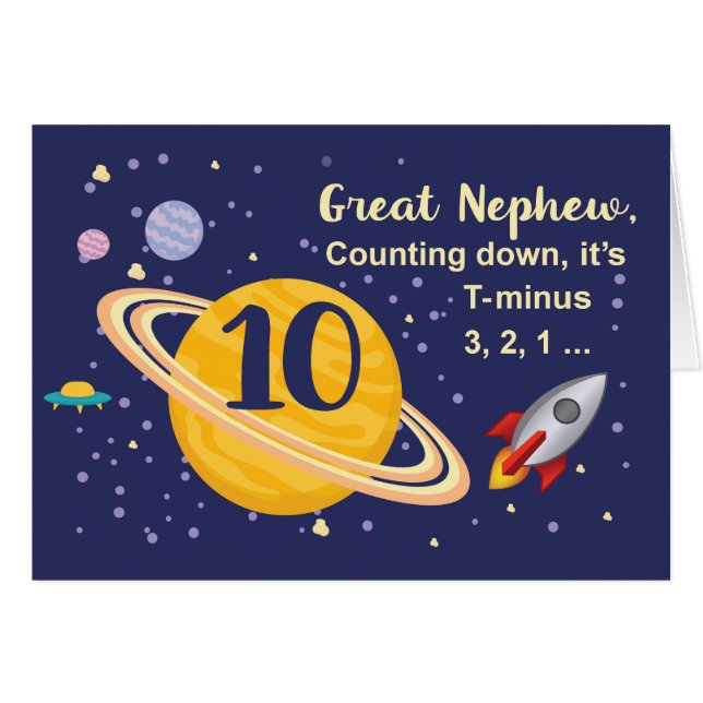 宇宙の惑星をテーマにした甥っ子の10歳の誕生日 (正面横)