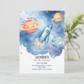 宇宙の惑星を爆破する誕生日パーティー 招待状 (スタンド正面)
