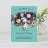 宇宙の惑星アクア ファーストバースデー招待状 招待状 (スタンド正面)